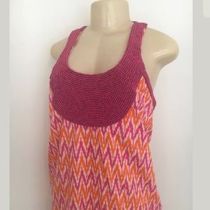 NWT Gretchen Scott Beaded Chevron Boho Dress M